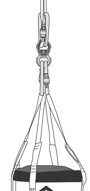 Principe d'attache de l'accessoire Rotor Black Diamond